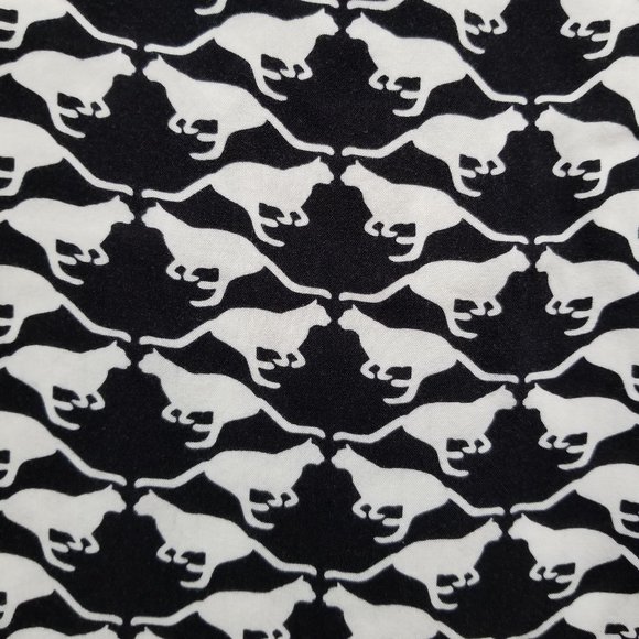 H&M dress 6 Small mod op art kitty cat novelty print tunic shift retro keyhole - Picture 5 of 11